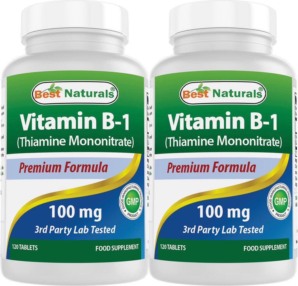 Terbaik Vitamin B1 Vitamin Sebagai Thiamine Mononitrate 100 mg 120 Tablet (120 Cacah (Paket 2)))