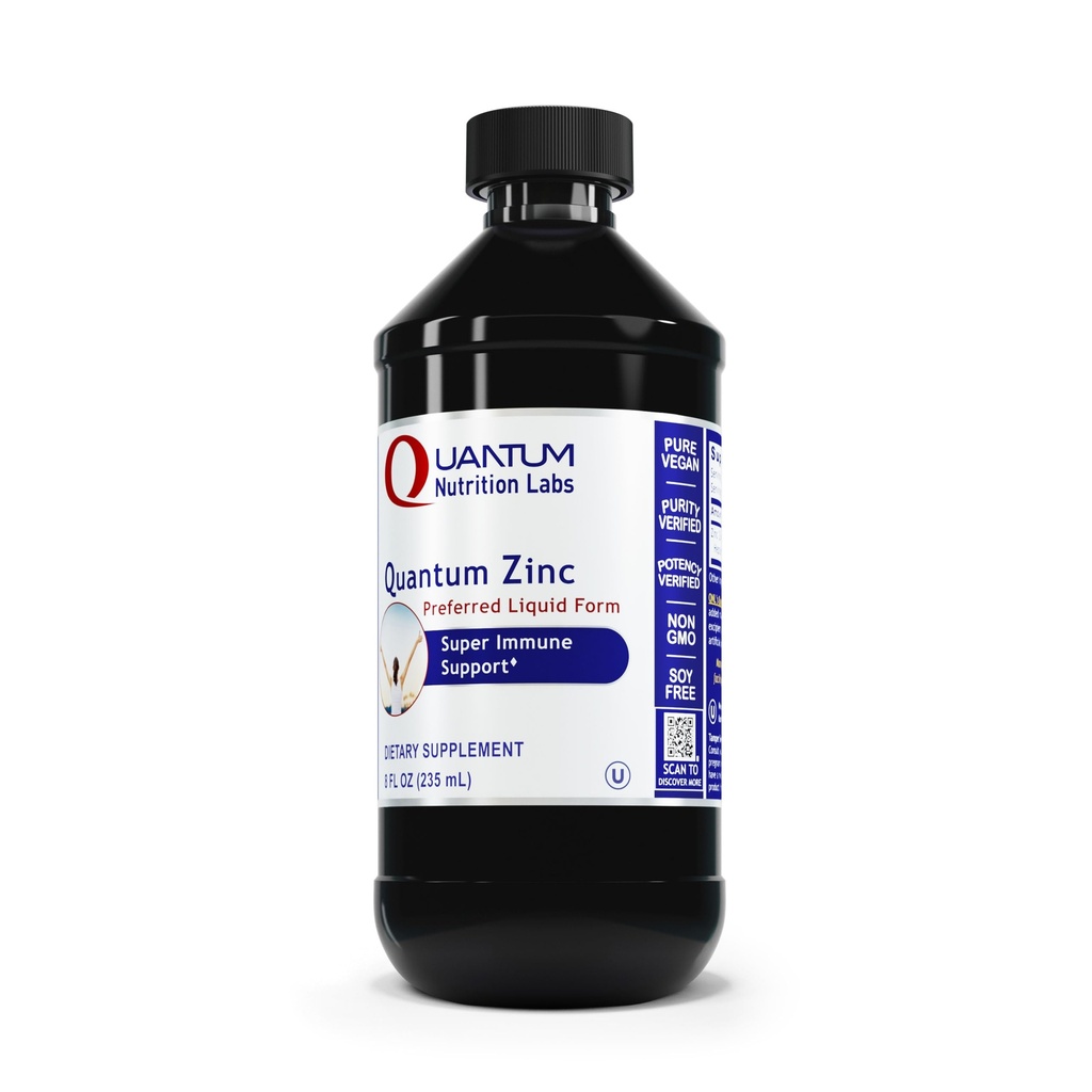Kuantum Nutrition Labs Liquid Zinc Suplement Drops - Zinc Sulfate Tincture untuk Dewasa, 25mg per Serving, Metabolic Fungsi & Imune Dukungan - 8 Fl Oz Bottle