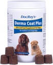 Revival Animal Health Health Doc Roy 's Derma Coat Plus Skin & Coat Suplement for Medium / Large Dogs - 60 ct Chews