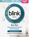 Blink Tears Lubricating Eye Drops Mild- Moderate Dry Eye, 25 Pk - 0.01 oz, Pack of 2