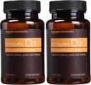 Elemen Vitamin D3, 5000 IU, 180 Softgel, 6 Bulan Supply (Paket May Vary), Mendukung Bones Kuat dan Kesehatan Imune (Paket 2)