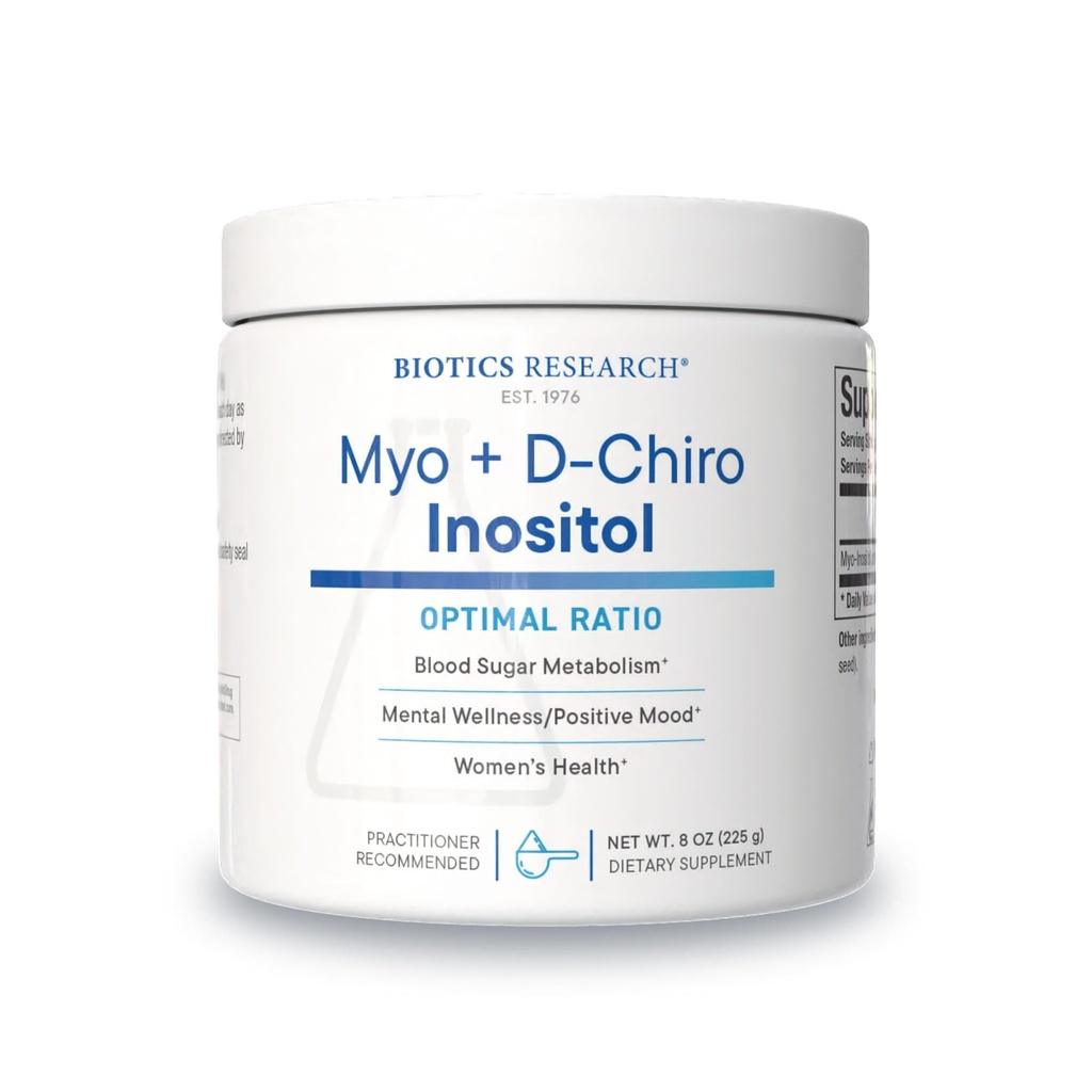 Biotics Research Balanced B8 Powder, Myo inositol dan D Chiro inositol, 40: 1 Rasio, Kesehatan Wanita, Komunikasi Neural, Metabolisme Gemuk, Kesehatan Vascular, Pertumbuhan Rambut 8 Ounces