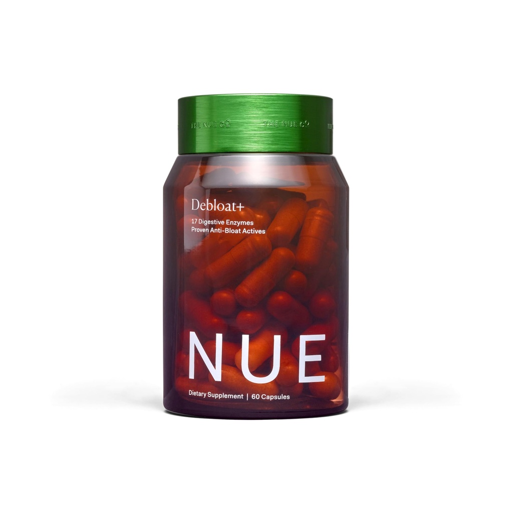 The Nue Co. DEBLOAT + Tambahan, Bloating, Soothes Gas dan Abdominal Pain, Imunitas Dukungan, Meningkatkan Kesehatan Gut, Vegan, Gluten Bebas, 60 Kapsul