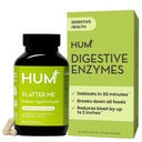 HUM Flatter Me Digeptical Enzymes for Women, Digetical Health Bloating Suplement with Ginger & Peppermint Leaf, Fast Acting Anti Bloat Pills Multi Enzyme for Debloating, Vegan, 60 Capsules