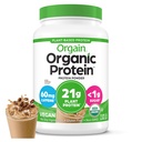Orgain Vegan Powder Organik, Iced Coffee - 21g Plant Protein, 60mg of Caffeine, Low Net Carb, No Laktosa Ingredials, No Ditambahkan Sugar, Non-GMO, For Shakes & Smoothies, 2.03 lb