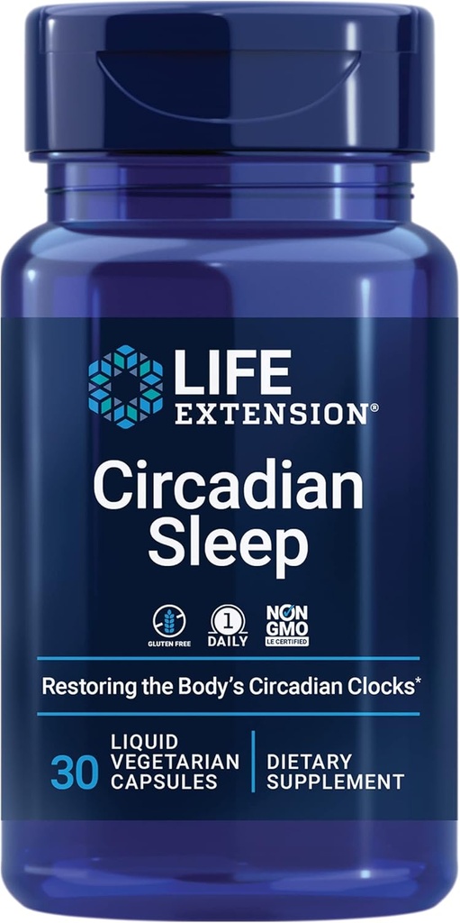 Ekstensi Hidup Circadian Tidur, Nobiletin Citrus Ekstrak, Dukungan Tidur, Kesehatan Tidur, Mengembalikan Tubuh Anda Tidur-Wake Siklus, 1.5 mg melatonin, Gluten Bebas, Non-GMO, Vegetarian, 30 Liquid Capsules
