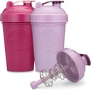 GOMOYO 20- Ounce Shaker Bottle dengan Action- Rod Mixer 124; Shaker Cups dengan Quotes Motivational 126; Protein Sake Bottle adalah BPA Free dan Dishwatter Safe 124; Raspberry & Lavender