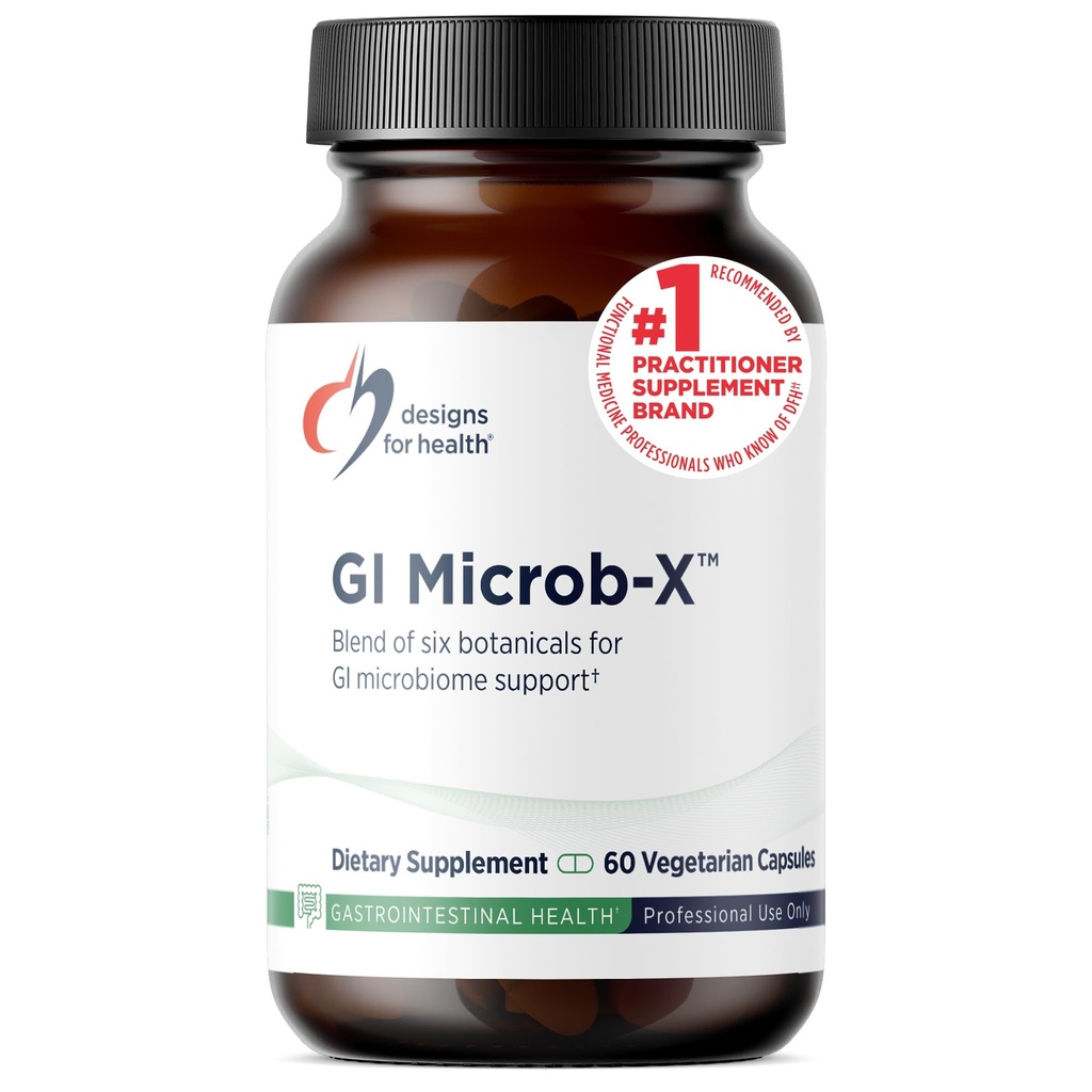Design untuk Health GI Microb-X - Botanical Gut Dukungan, Cleanse + Detox Suplemen dengan Tribulus, Berberine + Barberry Extract - Vegetarian + Non-GMO (60 Capsules)