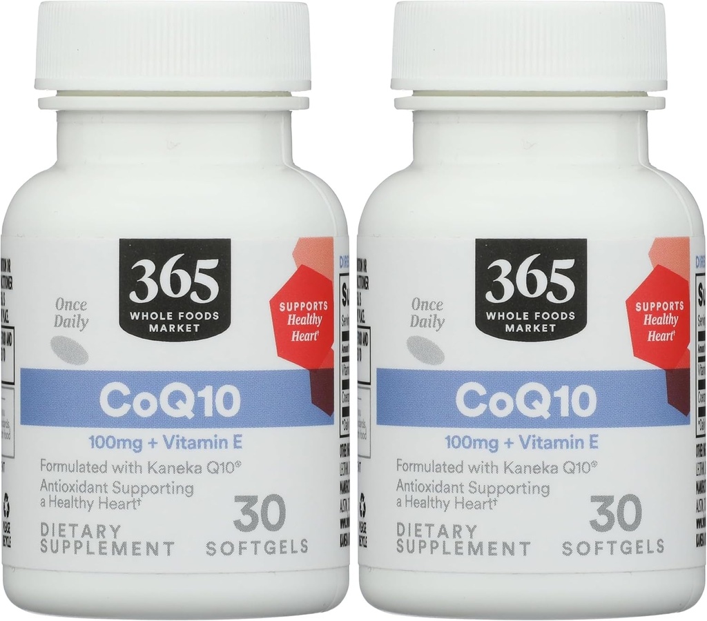 365 oleh Whole Foods Market, Co Q10 100Mg, 30 Softgels (Paket 2)