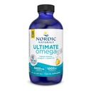 Nordic Ultimate Omega Xtra Liquid, Lemon Flavor - 8 oz - 3400 mg Omega-3 + 1000 IU Vitamin D3 - EPA & DHA - Otak, Hati, Gabungan, & Imune Kesehatan - Non-GMO - 48