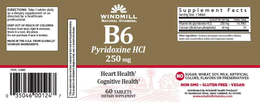 Paket 3 WM EACH VITAMIN B-6 250MG 60MG PT3504600124 [Kesehatan dan Kecantikan]