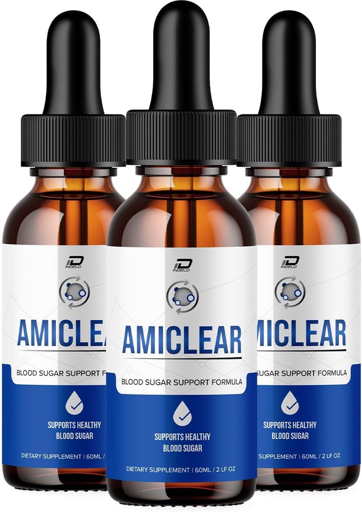 Amiclear Drops Heally Formula - Dietary Suplement Drops - Extra Strength Amiclear Liquid Drops, Grape Seed, Amiclear Drops Review (3 Pack - 180 ML)