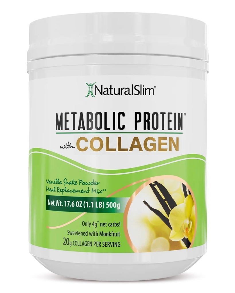 Metabolic Protein Powder dengan Collagen, Whiy Protein Powder Shake, Collagen Hydrolyzed dengan L- Glutamine untuk Dukungan Metabolic, Ditraffic, Skin, Joints & Muscle, Low Carb Meal Replacement, 17.06 oz