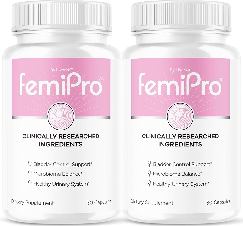 (2 Paket) Pill Kontrol FemiPro Bleedder - asli FemiPro Kapsules, Support Control Femira Bladder Suplement, Pill Probitic FemiPro untuk Overall Health and Wellness Review, 60 Capsules 2 Bulan