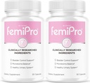 (2 Paket) Pill Kontrol FemiPro Bleedder - asli FemiPro Kapsules, Support Control Femira Bladder Suplement, Pill Probitic FemiPro untuk Overall Health and Wellness Review, 60 Capsules 2 Bulan