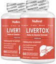 LiverTox - Advanced Liver Detox & Cleanse Formula - Herbal Liver Support dengan Milk Thistle, Turmeric, Artichoke, Dandelion, Beet & Zinc Helling Liver Fungsi & Diffic 124; Pack 2