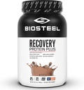 BIOSTEEL Recovery Protein Plus Powder Suplemen, Grass- Fed dan Non-GMO Formula, Chocolate, 27 Servis
