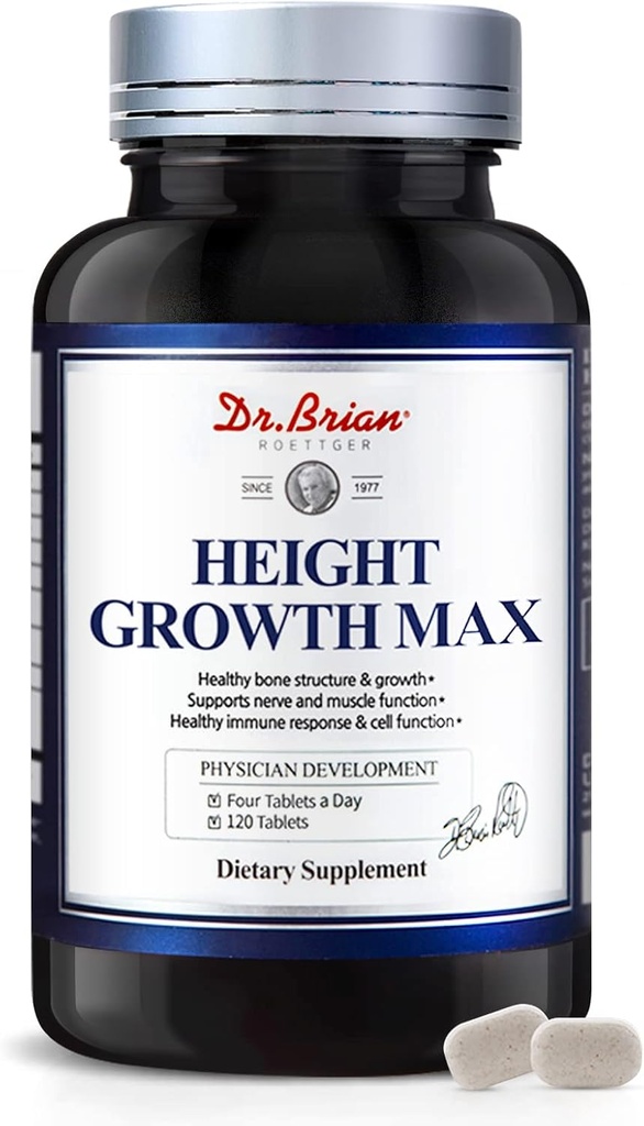 Perkembangan Tinggi Maximizer - Pertumbuhan Vitamin Untuk Tinggi Remaja Kekuatan Tulang & Tumbuh Tentu, Anak-anak Vitamin GMO- Bebas, Umur 10 +, 120 Tablet