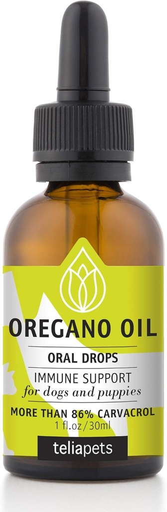 Vetercure Oregano Oil Oral Drops for Pets-Natural Imune Dukungan untuk Dogs & Puppies- Pet Cleansing Action untuk Coat Dog Perfect, Skin & Overall Health-1 Fl.oz