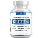 Relaxation Sleep Aid, Natural Non- Habit Forming, Sleep Suplemen Pengembangan untuk Dukungan bagi Longer & Better Sleep, Chamomile, Magnesium, Meltonin, Ashwagandha, GABA, Drug-Free (60 Count)