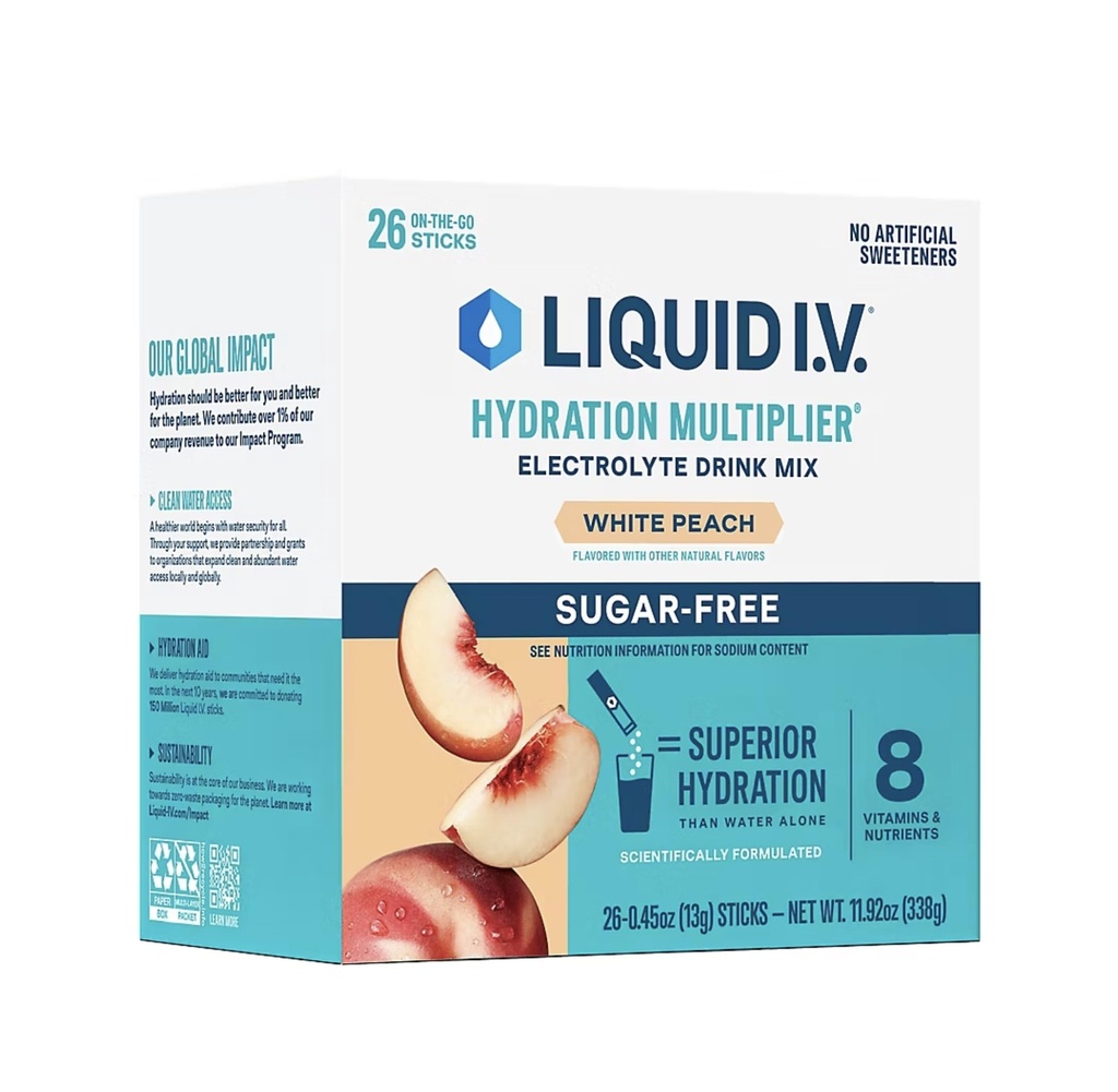 Cairan I.V. Hidration Sugarfree Persik Putih - 26 Tongkat (1)