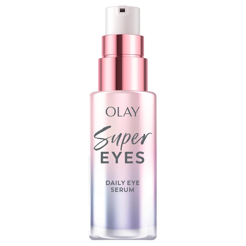 Olay Super Eye Serum - Vitamin C, Caffeine, Niacinamide, Amino Peptide, Alio Vera - Brightens Lingkaran Gelap, Anti- Wrinkle, Anti- Aging, Brightening, Smooths Fine Lines, Firming, Hydrating, 0.45 Oz