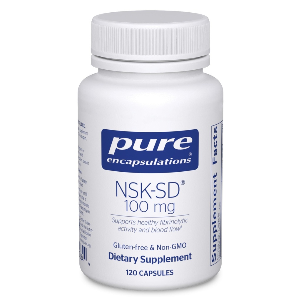 Encapsulasi Murni NSK- SD - 100 mg Nattokinase - untuk Sirkulasi Darah Normal - Menyediakan Aktivitas Fibriolytic * - Gluten Bebas & Non- GMO - 120 Capsules
