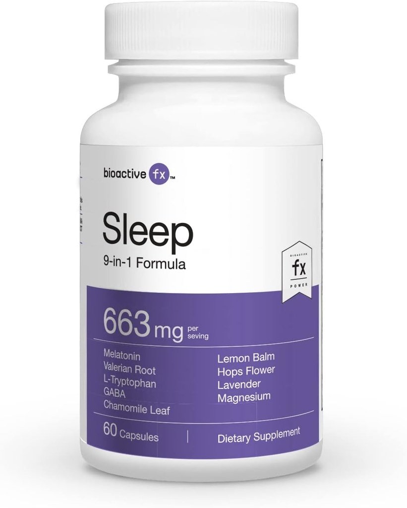 Tidur - 60 Capsules - All Natural -100% Drug-Free Sleep aid dan Non- Habit Forming- powerful 9-1 Formula-1 dengan Advanced Herbal Complex