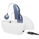 Digital Hearing Aids for Seniors - (Pair of 2) Pendengaran Pribadi di belakang - The- Ear BTE Aid PSAP Sound amplifier, Rechargable Digital Amplifier Pendengaran dengan All@-@ Day Battery Life, Modern Blue