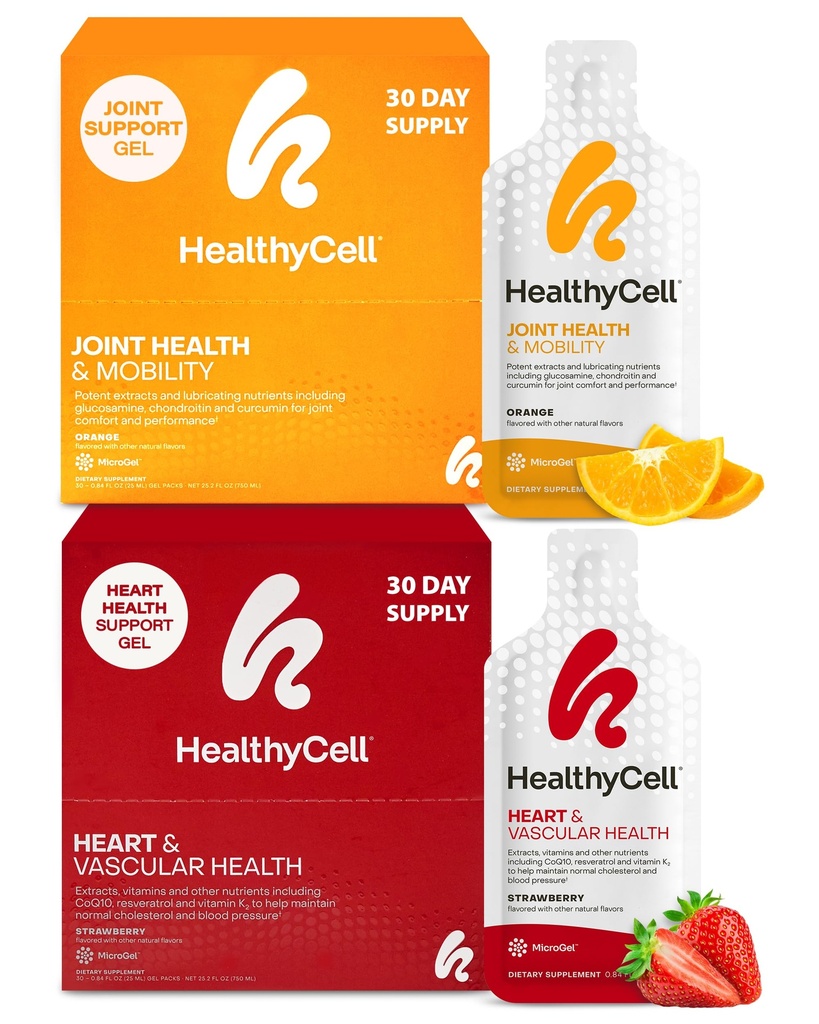 Healycell Heart & Vascular Health + Joint Health & Mobility Suplemen Pria & Women Bundle