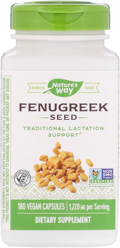 Cara Alam Fenugreek Benih 1.220 mg, Proyek Non- GMO Diverifikasi, TRU- ID Disertifikasi, Vegetarian, 180 Cacah, Paket 2