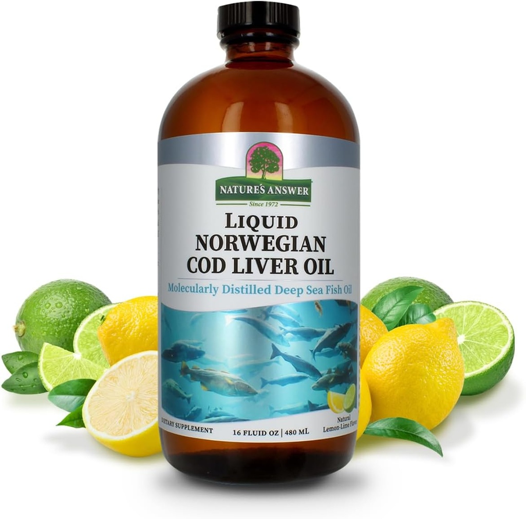 Nature 's Respons Cod Liver Oil Liquid Supplement, 16- Fluid Ounces 124; Promotes a Healthy Heart & Brain 124; Cognitive and Cardiovascular Dupport 124; Great Tasting (Pack of 2)