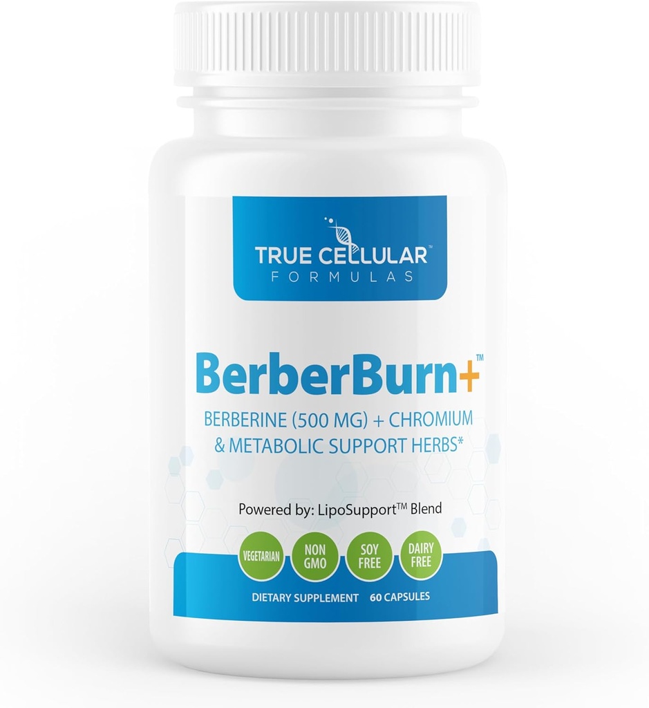BerberBurn +: Suplemen Berberine, Magnesium & Chromium Capsules untuk Harian Wellness & Energy, Boost Vitalitas dan Keseimbangan, Nuklir Essium untuk Kesehatan, 60 Count