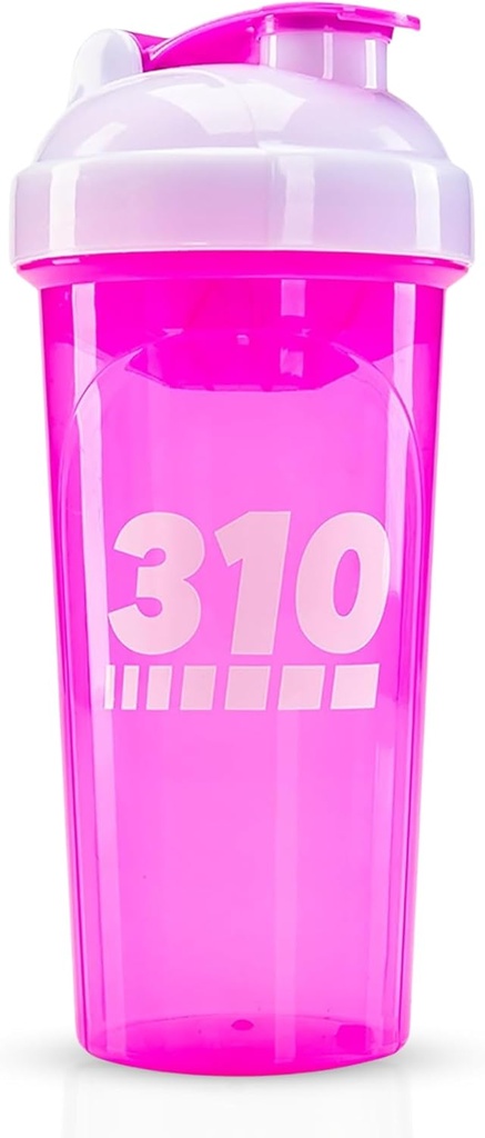 310 Protein Nutrition Shake Botle - Durable Blender Botol Shaker untuk Meal Replacement Powders, Lemonade Mix, dan Pre Workout - BPA- Free & Dishwasher Safe Mixer Cup - Pink