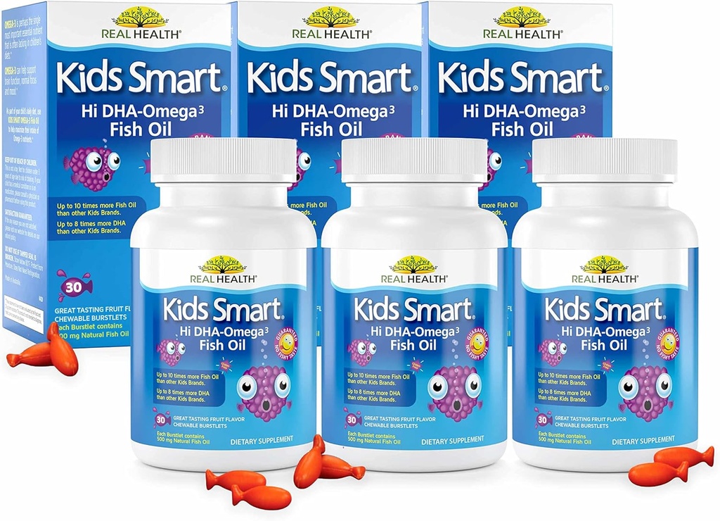 Anak-anak Bioglan Real Health, Minyak Ikan Omega 3, 30 Burstlets (Paket 3)