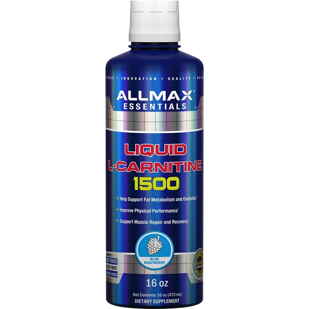 ALLMAX Nutrection Liquid L- Carnitine 1500, Blue Raspberry, 16 oz (473 ml)