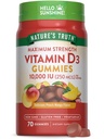 Nature 's Truth Vitamin D3 Gummies 124.000 IU 124; 70 Count 124; Peach Mango Flavor 124; Vegetarian, Non- GMO & Gluten Free Suplemen