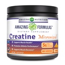 Amazing Formulas Micronized Creatine Monohydrate Supplemen 124; 5000 mg Per Serving 14; Ideal Pre & Post Workout Suppplemen (1 LB, Orange)
