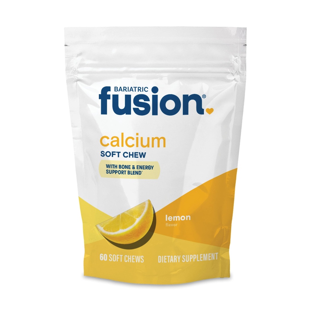 Tambahan Fariatric Bariatric Calcium Chews 124; Calcium Citrate dengan Vitamin D3 Bariatric Vitamin 124; Gula Free Chewable 124; 500mg 124; Lemon 124; 60 Count