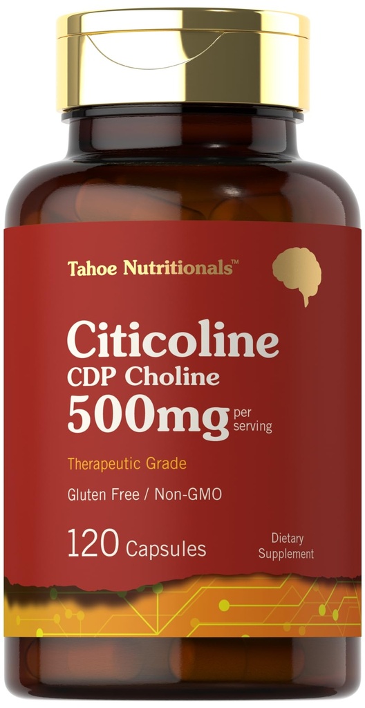 Tahoe Nutronionals 500mg 124; 120 Capsules 124; CDP Chooline Suplemen 124; Therapeutic Tingkat 124; Gluten Bebas, Non-GMO
