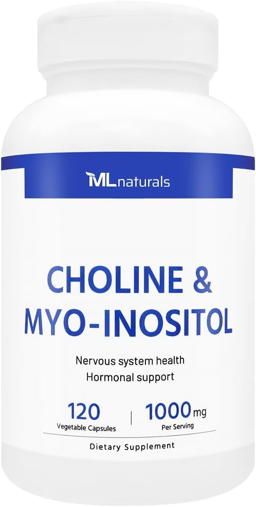 Choline & Myo- Inositol 120 Kapsul Vegetable, NSF- Sertifikasi & cGMP- Compliant