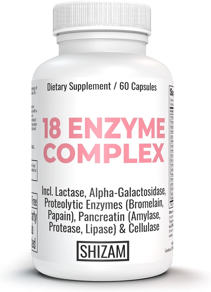 IBS Postlestic Digetical Enzyme-s w Laktosa Alphads - Galactoidase Pankreatise Amylase Lipase Protease Cololase Bromelain Papain 124; Capsules Pills 124; Dicaculstipation Bloating Relief Suplemen -s