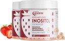 Inositol Gummies, Inositol Suplemen dengan Myo- Inositol & D-Chiro Inositol + Vitamin D3, Ideal 40: 1 Rasio, dengan Magnesium Glycinate 400mg, Tambahan Siklus Reguler untuk Perempuan, Vegan, 2 Pack