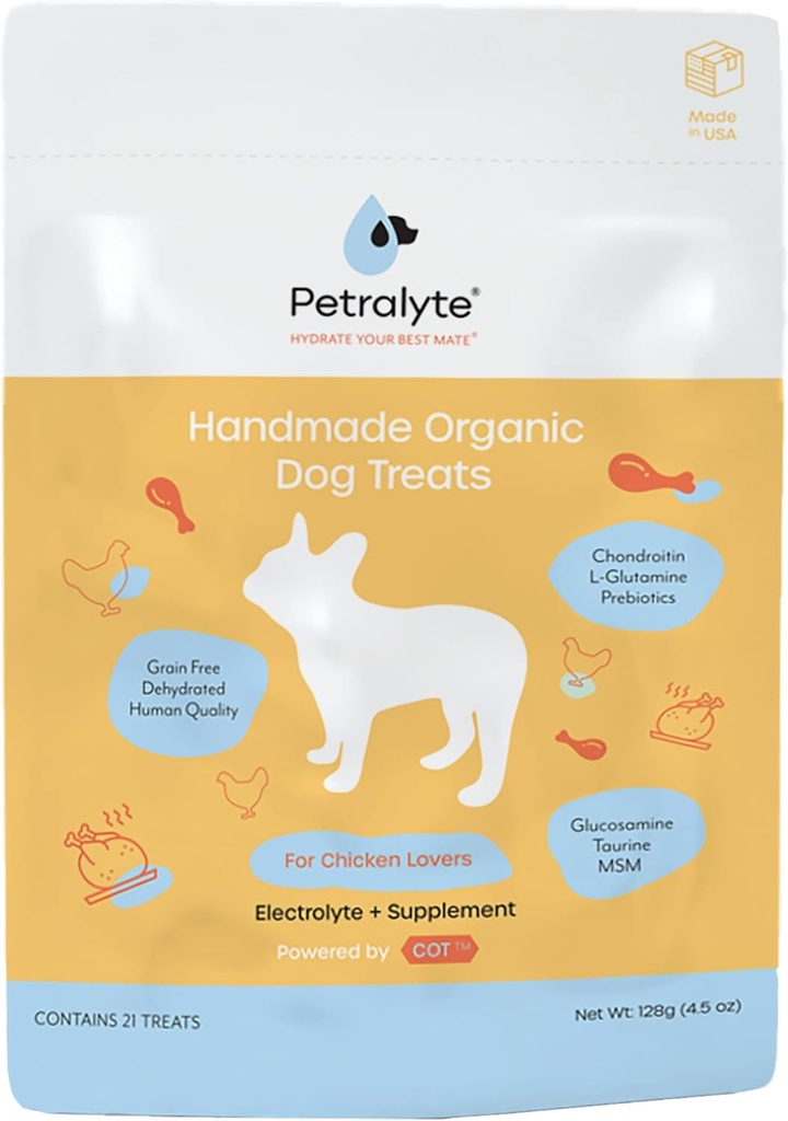 Petralyte Dog Electrolite and Joint Suppplement Hoble 124; Organic & All Natural Dog Vitamin and Suplemen 124; Dog Multivitamin Blend for Inflammation & Mobility Dukung 124; for Chicken Lovers