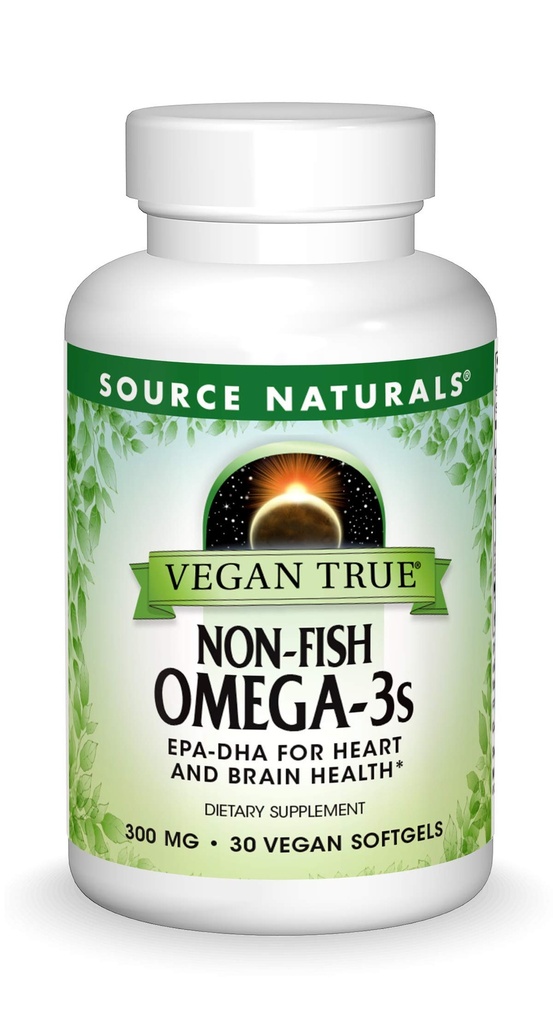 Sumber Vegan Benar, Omega- Ikan Non- 3s, EPA- DHA Mendukung Jantung dan Kesehatan Otak *, 300 mg - 30 Vegan Softgels