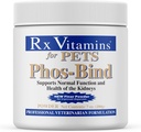 Rx Vitamin Phos- Bind - Ginjal Dukungan Powder - Poshhate Binder untuk Cats & Dogs for Ginjal Kesehatan - Mendukung Normal Ginjal Cleanse dan Essider Ginney Care - 200g