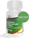 Laboratorium SDA sepanjang hari 24 jam Obat Alergi 100 Count Antihistamin untuk Alergi, Pollen, Hay Fever, Kering, Mata Itchy 124; Cetirizine HCl Tablet