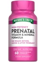 Nature 's Truth Prenatal Vitamin With Folic Acid 124; 60 Capsules 124; Non-GMO & Gluten Free Suplement