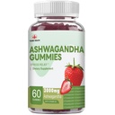 YiLing Ashwagandha Gummies for Women & Men, 3000 Mg of High-Potency Ashwagandha Root Extract Boosts Energy, Improve Sleves, Relieves Stress and Calms Mood, 60 Count Strawberry Flavor Ashwagandha