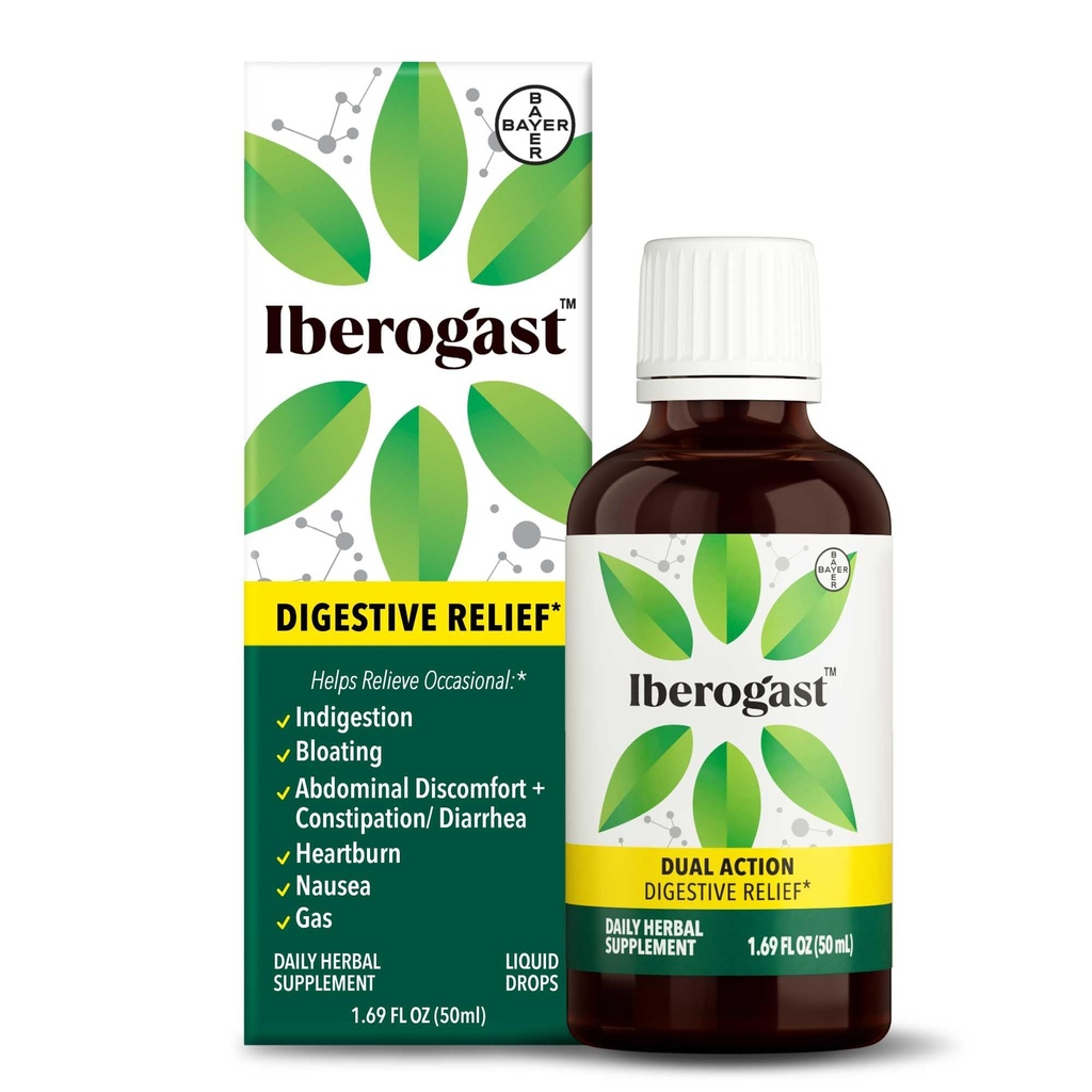 Iberogast Liquid Drops, Herbal Relief of Stomach Upset: